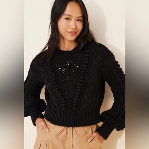 Anthropologie textured cable knit sweater
